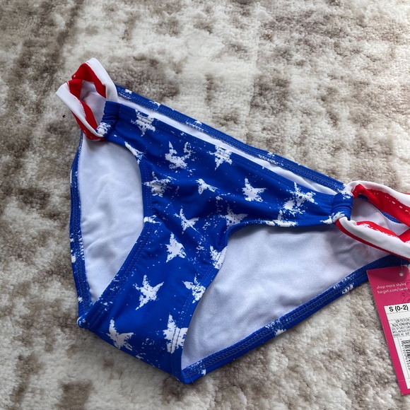 Xhilaration American Swim Bikini Bottom Sz S‎ NWT - Picture 3 of 7